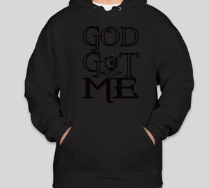 God Got Me with Crowned Sleeve - Men's  Hoody